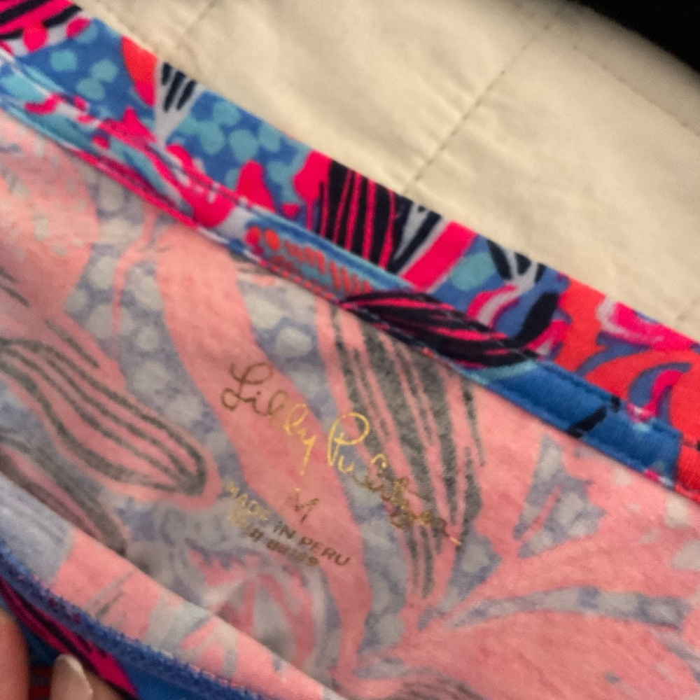 Lilly Pulitzer Finn Top Blue and Pink Floral Long Sleeve Top - Picture 3 of 6